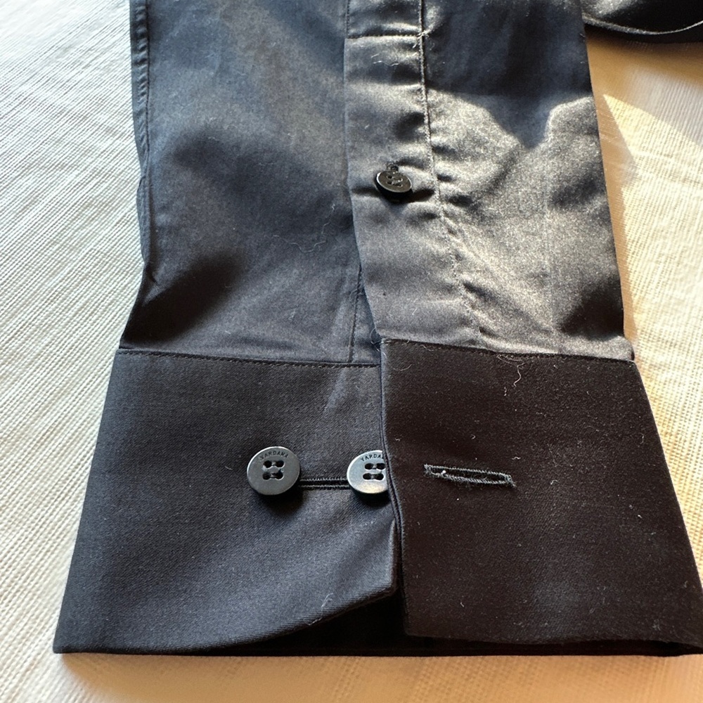 Vardama New York men's Shirt Black Button down Size Extra Large - Picture 3 of 7